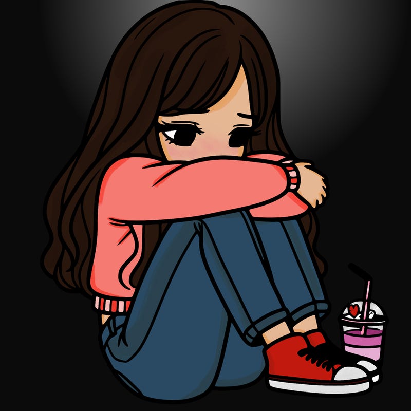 a girl  after a breakup