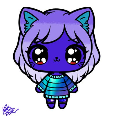 chibi doll cat