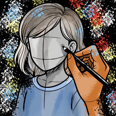 drawing a realistic person