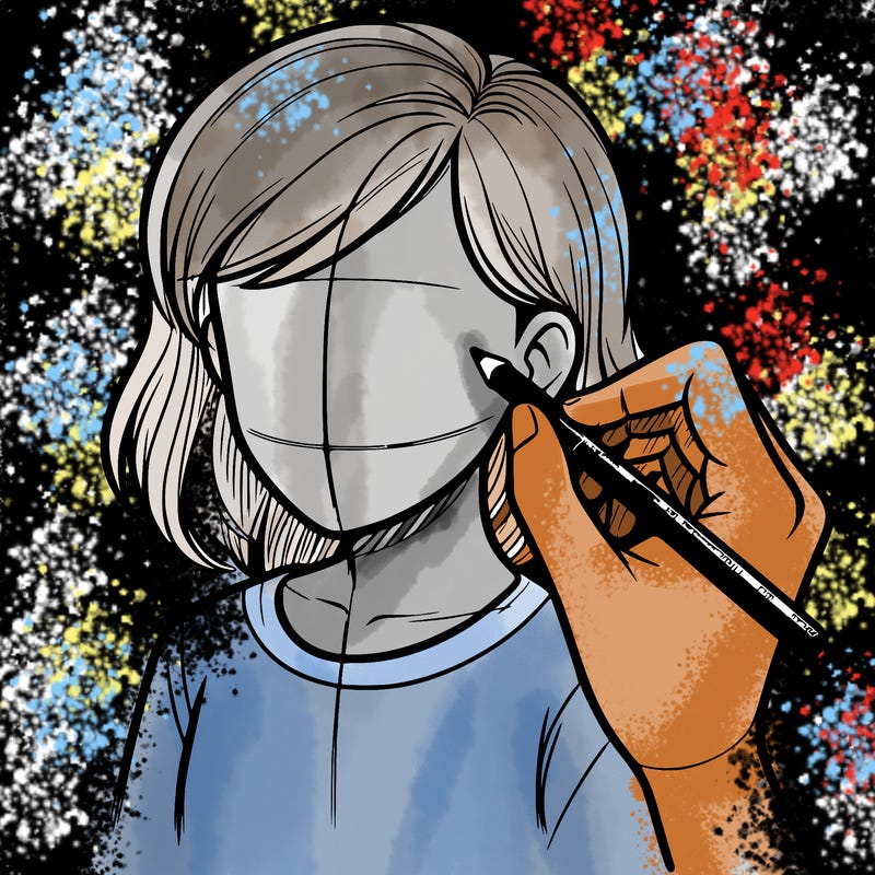 drawing a realistic person