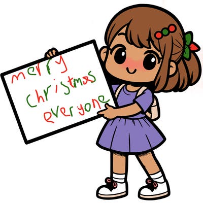 girl holding a big sign