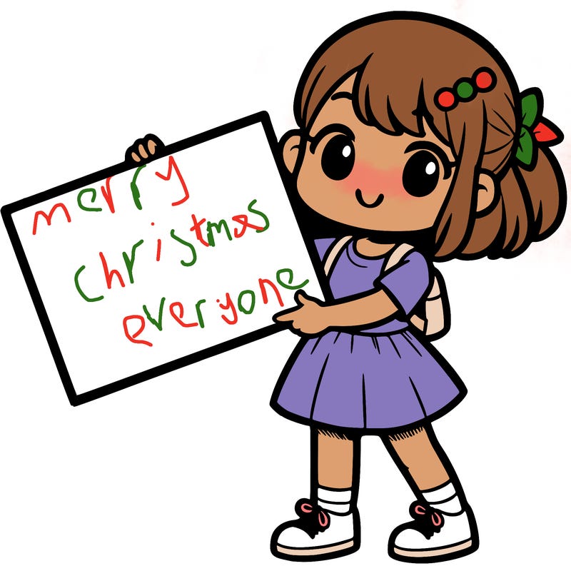 girl holding a big sign