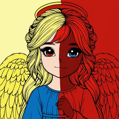 girl realistic angel