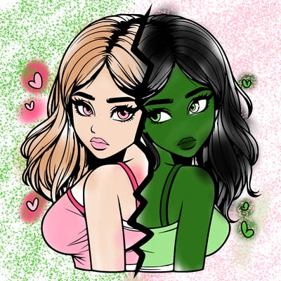 realistic girl split