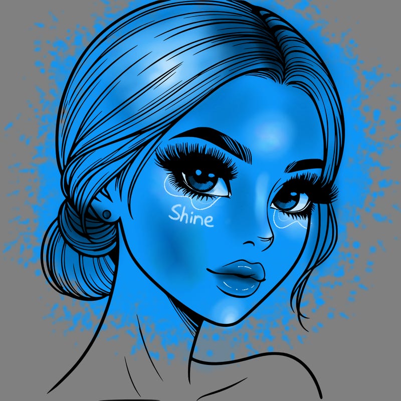 realistic girl with lashes