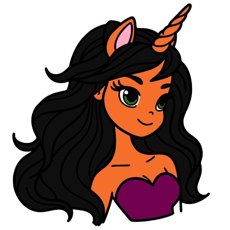 unicorn woman in person