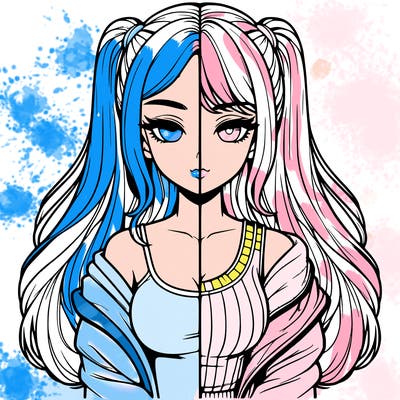 realistic girl split