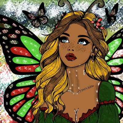 butterfly fairy realistic girl