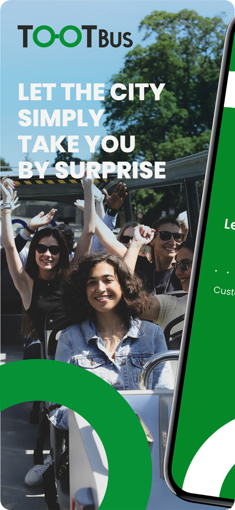 Tootbus – City guide - Des touristes heureux agitant depuis le pont supérieur d'un bus touristique Tootbus à toit ouvert