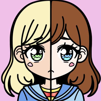 a split of a girl