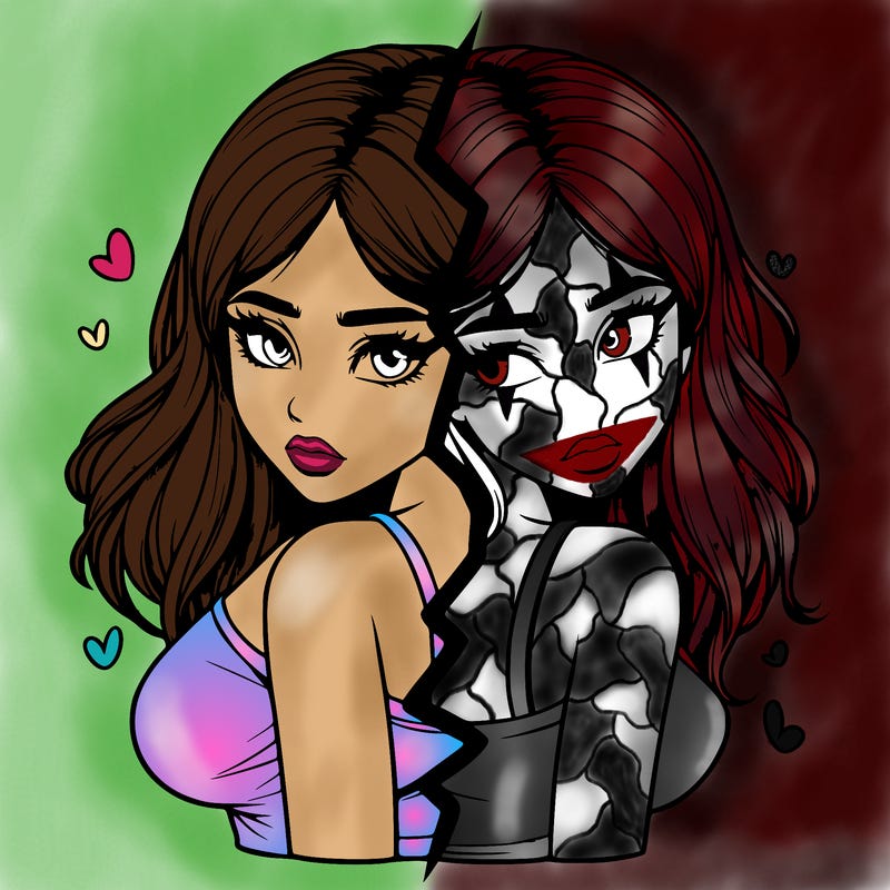 realistic girl split