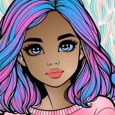 realistic girl whith cute eyes
