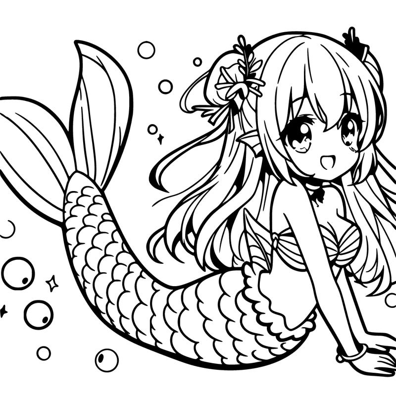 anime mermaid