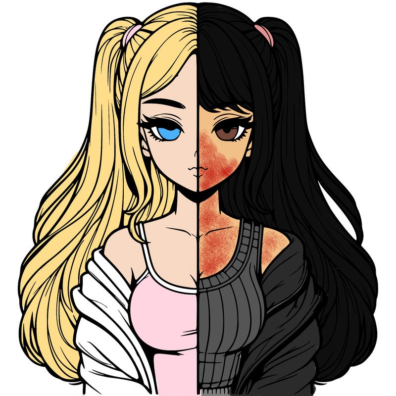 realistic girl split