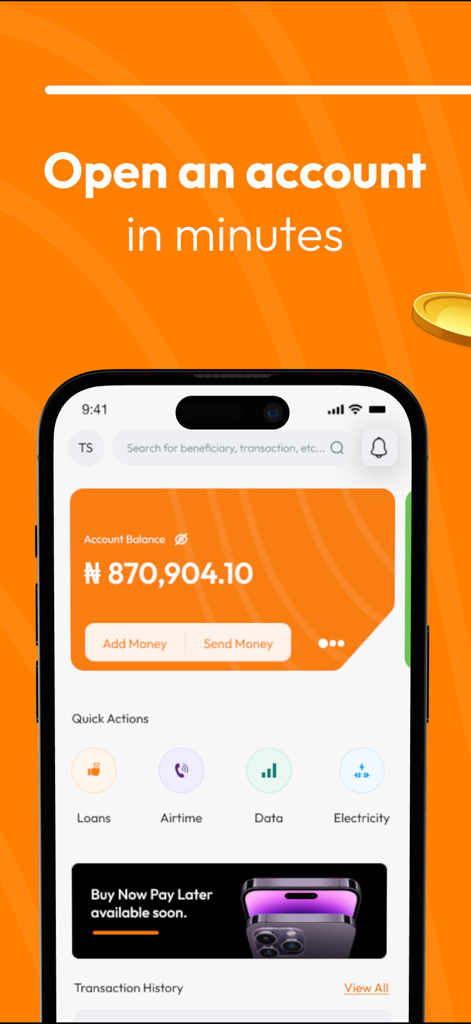 Zedvance: Loans & Bills - Zedvance app dashboard showing account balance in Naira and quick actions for loans and bills.