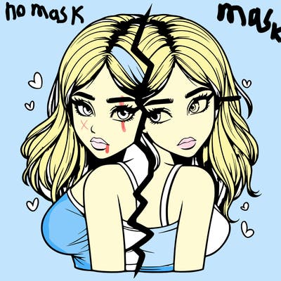 realistic girl split