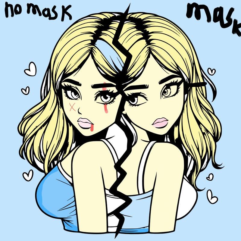 realistic girl split