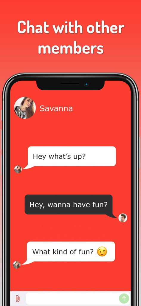 SelfieStar: Chat, Flirt & Date - Mobile screen showing a chat conversation between two users on the SelfieStar dating and social networking app