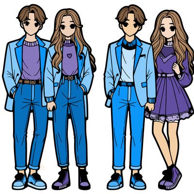 couples with matching outfits