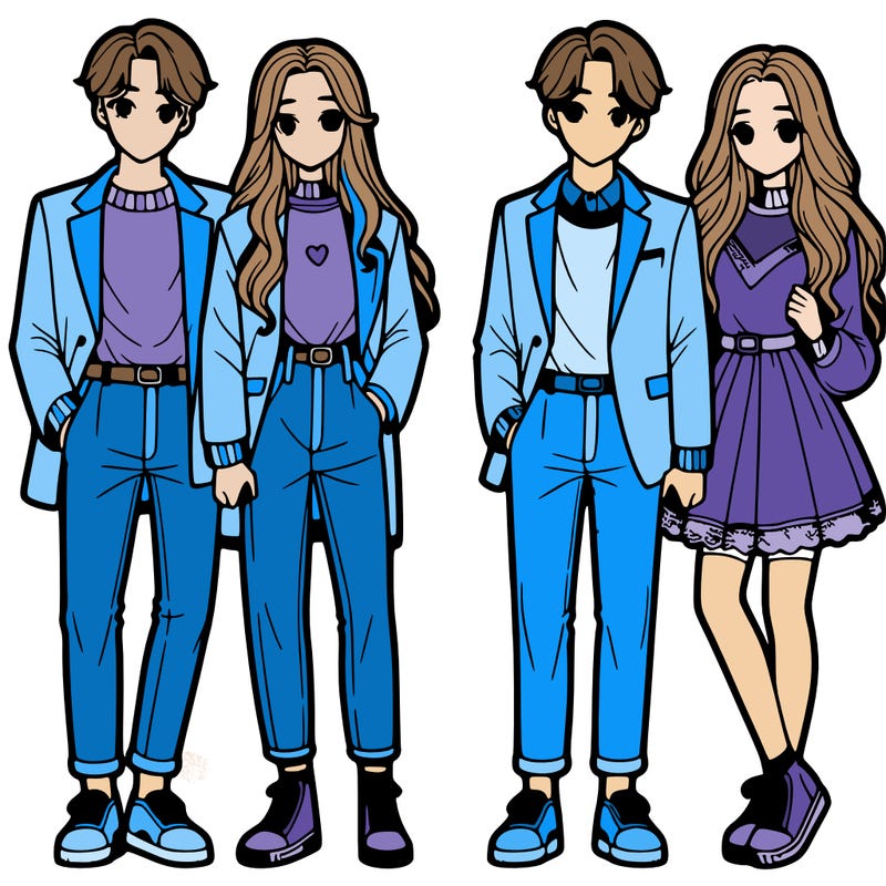 couples with matching outfits