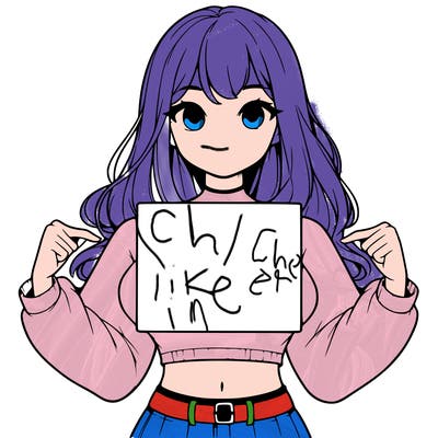 girl holding a blank sign in a long sleeve crop top