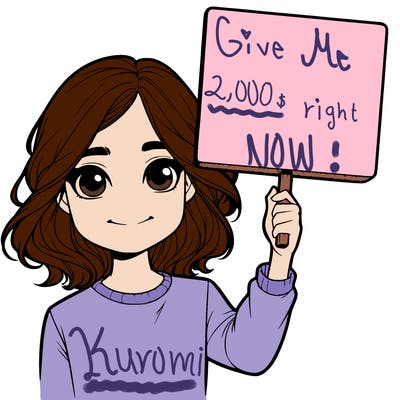 realistic girl holding up a sign