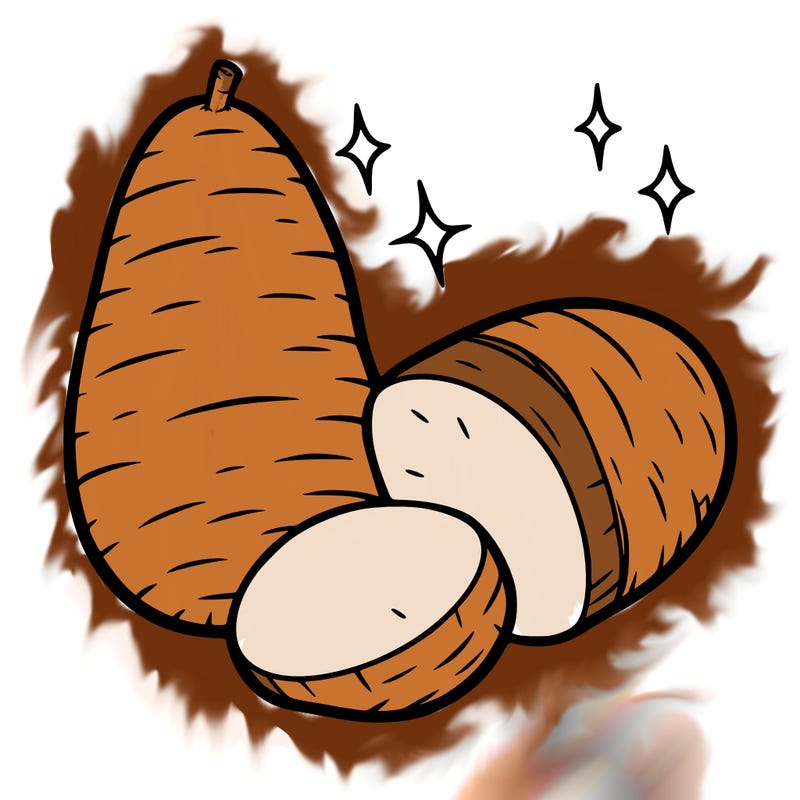 simple and easy sweet potato split open