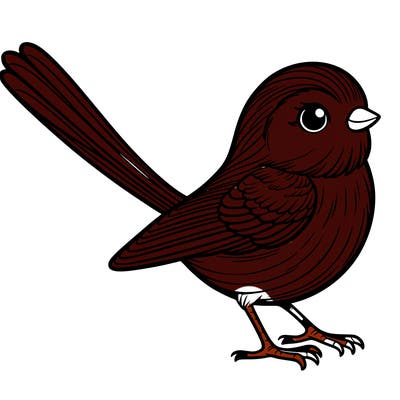 female finch with long tail feathers