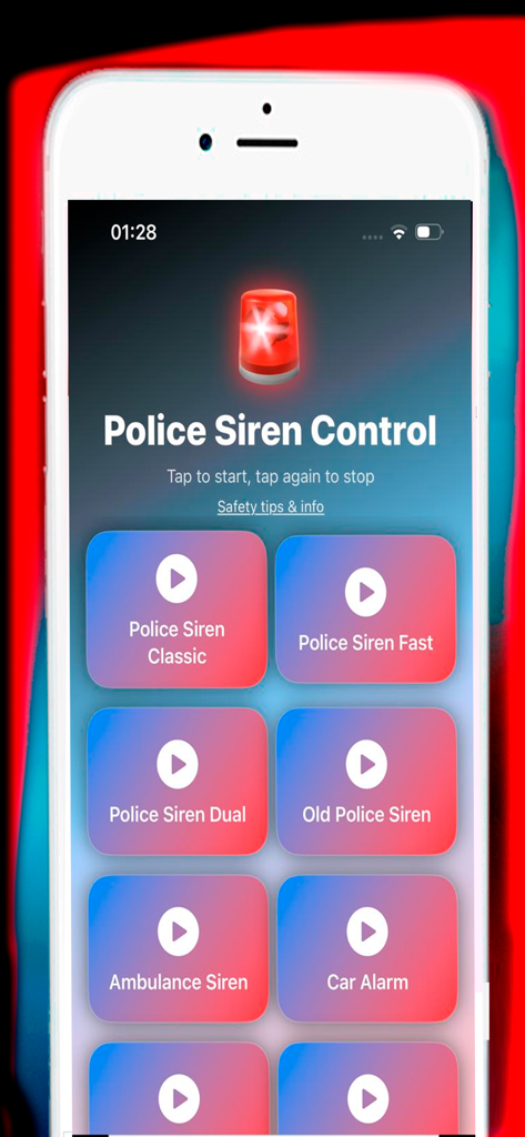 Police Siren Sound - Police Siren Sound app soundboard with emergency siren options
