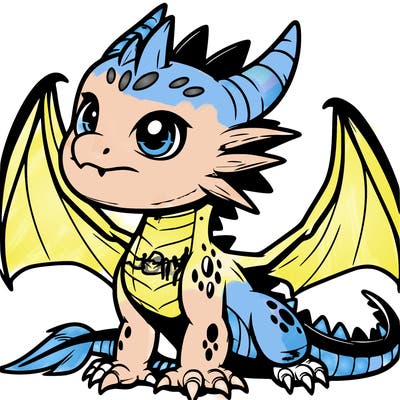fierce baby night dragon