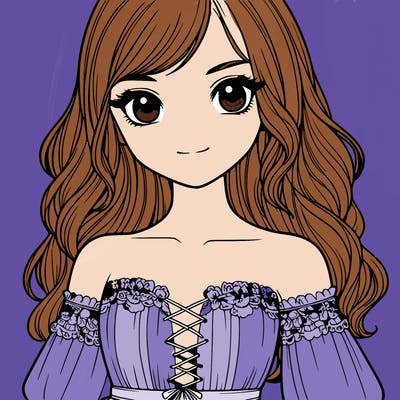 realistic girl wearing dress close up