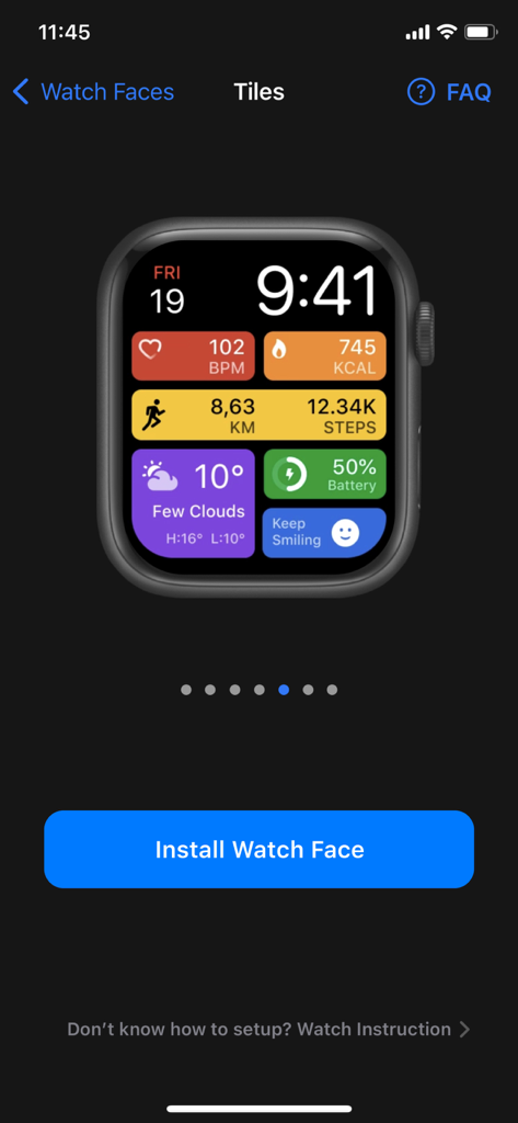 Watch Faces Gallery & Creator - 健康統計と天気情報を表示する、カラフルなモジュラーApple Watchフェイス