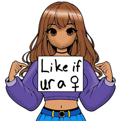 girl holding a blank sign in a long sleeve crop top