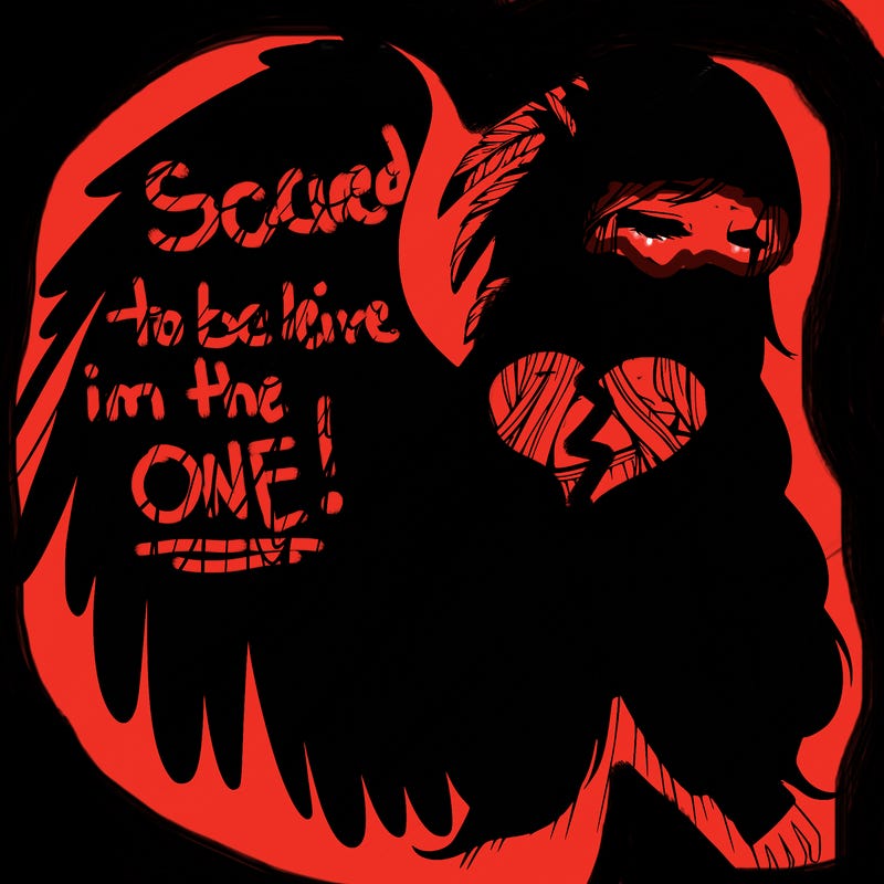 realistic girl with bird wings and some feathers in her hair