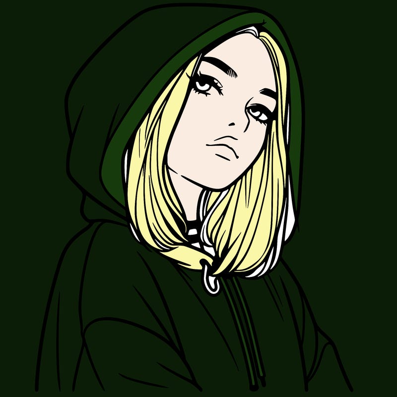 a realistic girl in a hoodie
