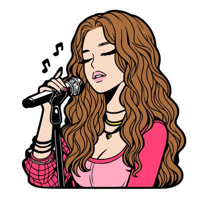 realistic female singer