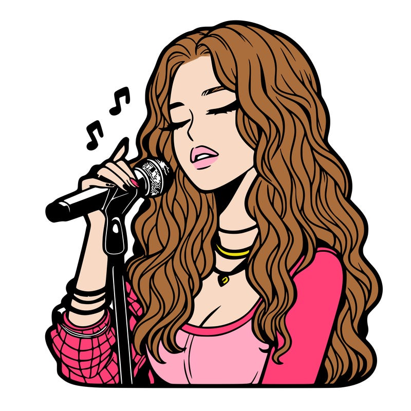 realistic female singer