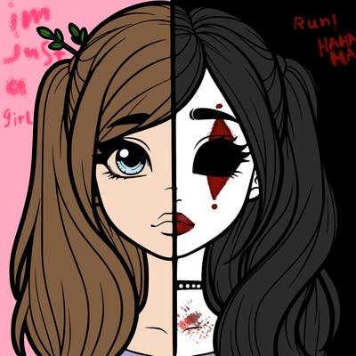 realistic girl split