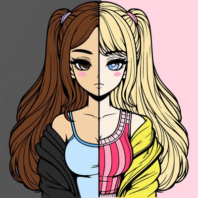 realistic girl split