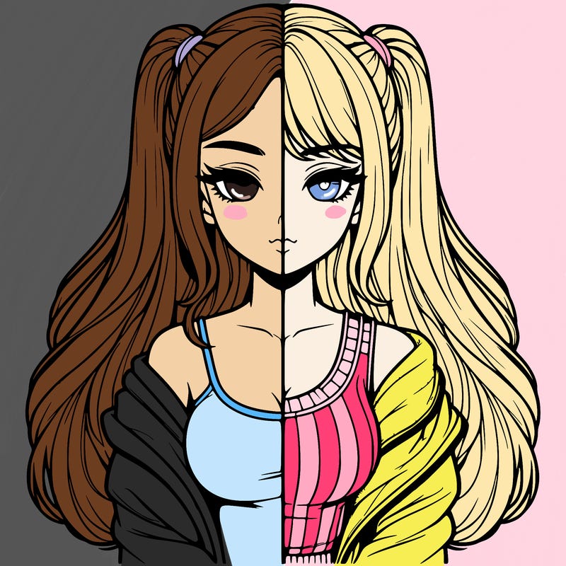 realistic girl split