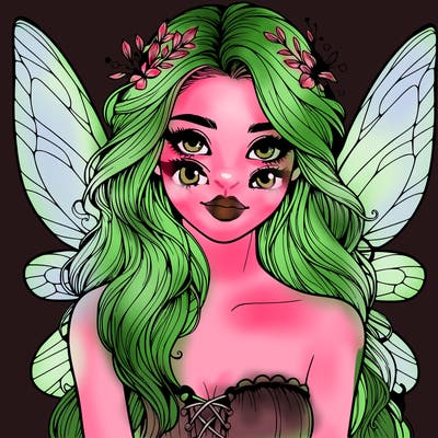 beautiful realistic fairy portrait