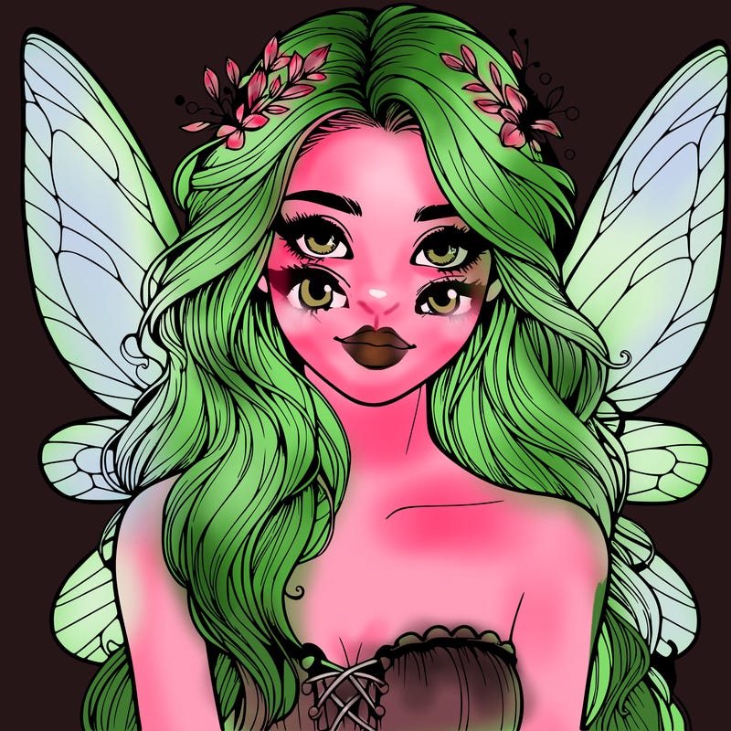 beautiful realistic fairy portrait