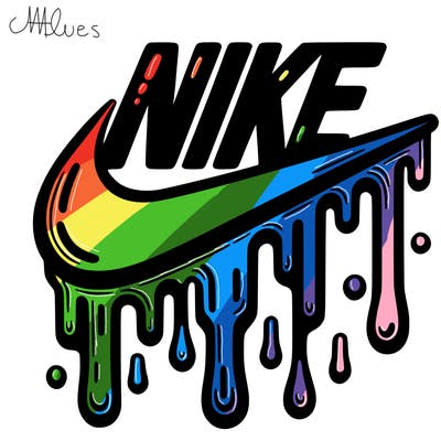 dripping nike logo