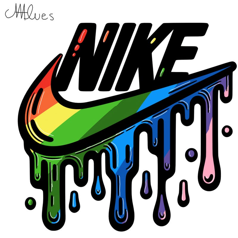 dripping nike logo