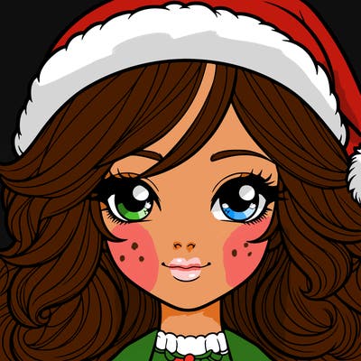 realistic christmas girl