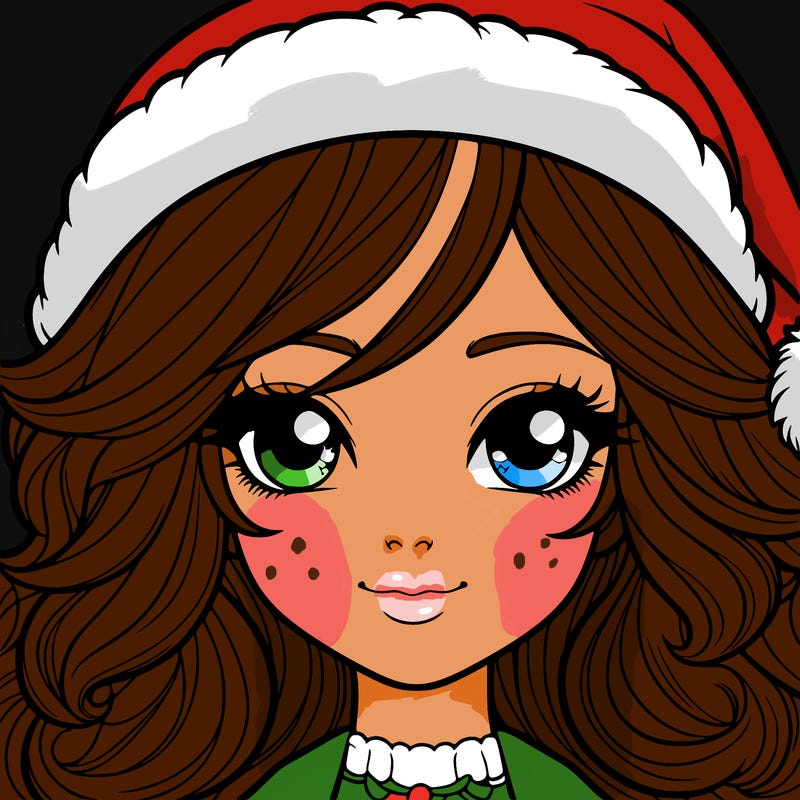 realistic christmas girl