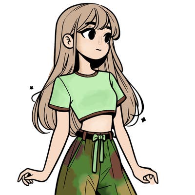 girl in a cute crop top