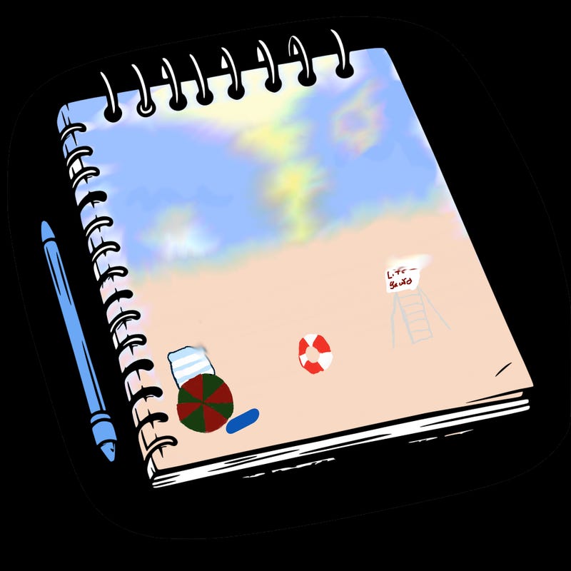 a blank sketch pad