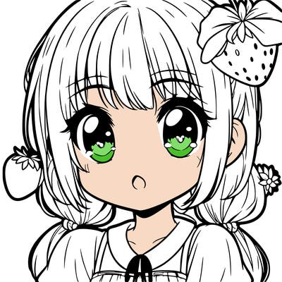 a anime strawberry girl