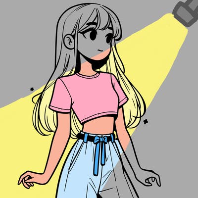 girl in a cute crop top